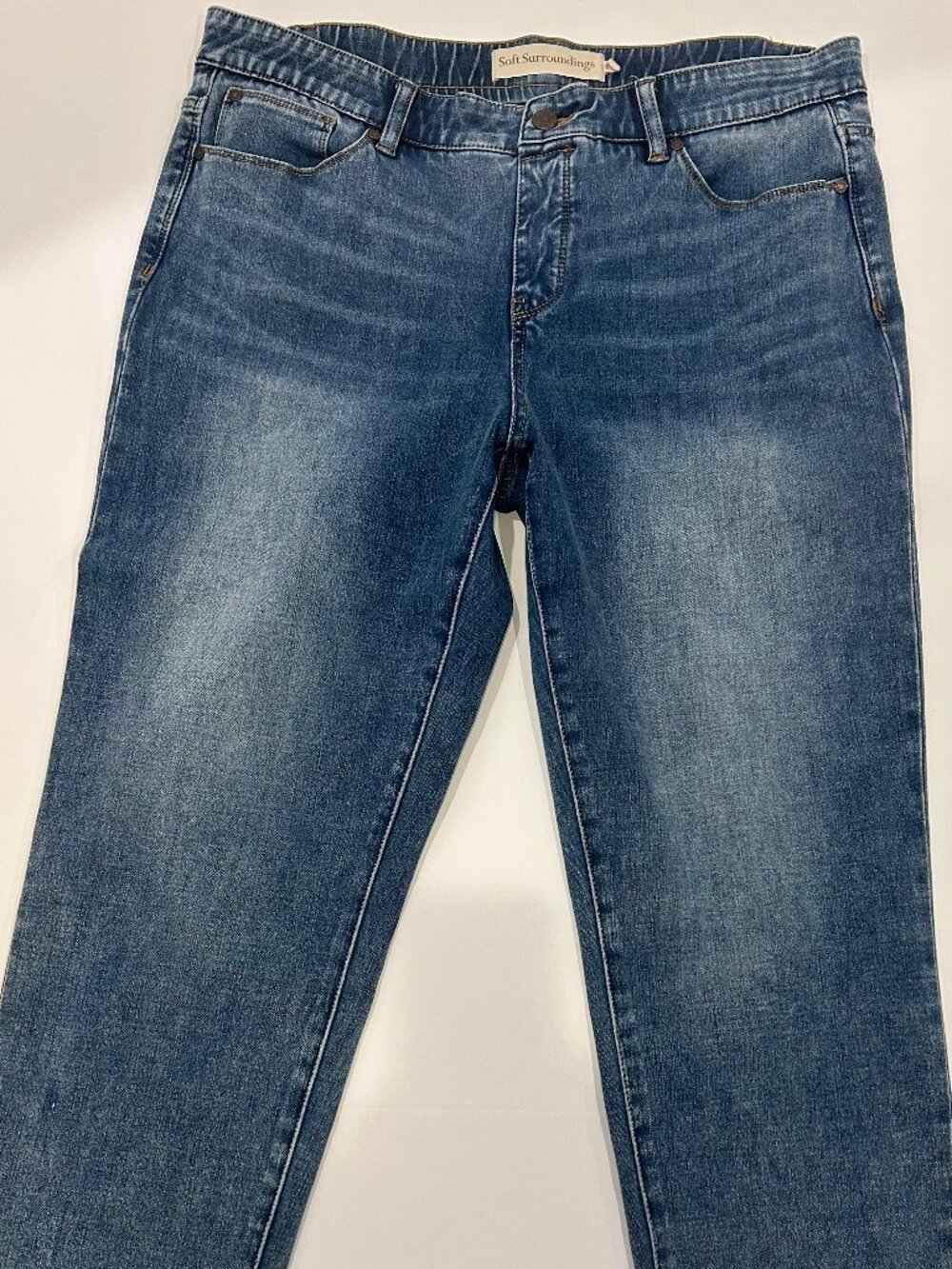 EUC Soft Surroundings Pull On Jeans, Medium Wash, in Size XLP
